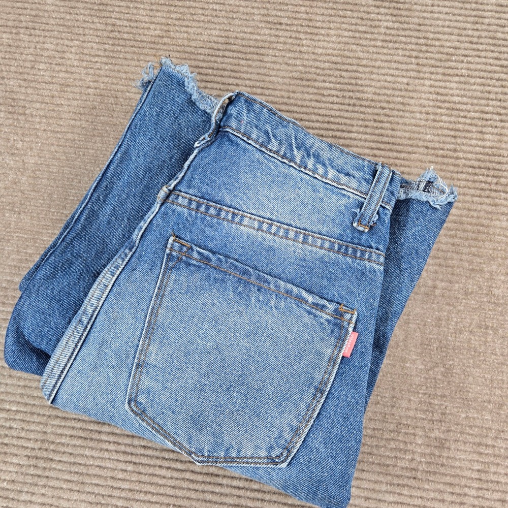 Vibe & Rant Womens 3 W26 Blue Distressed Wide Leg High Rise Jeans VPR19680